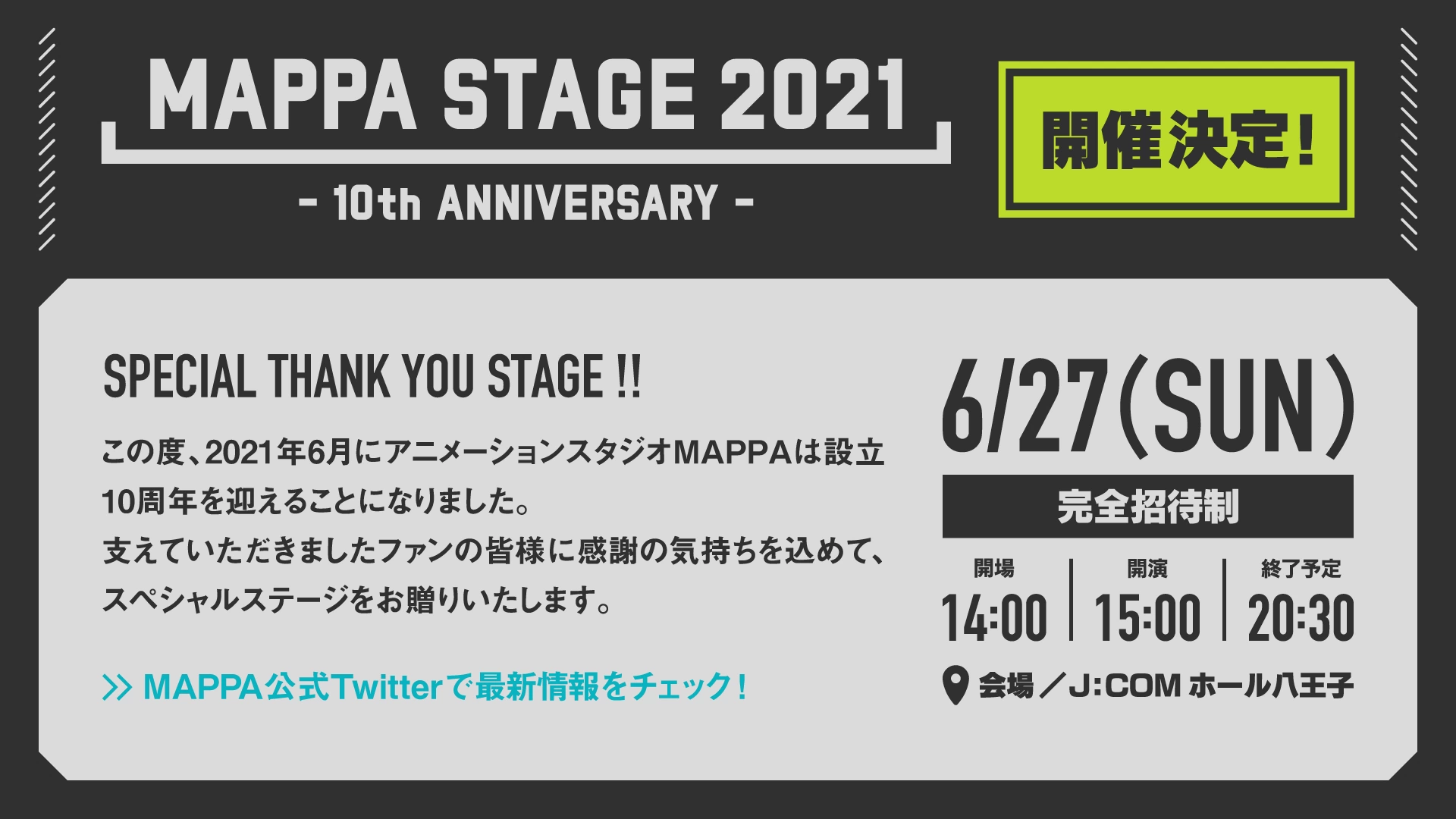 MAPPA STAGE 2021 -10th Anniversary-
