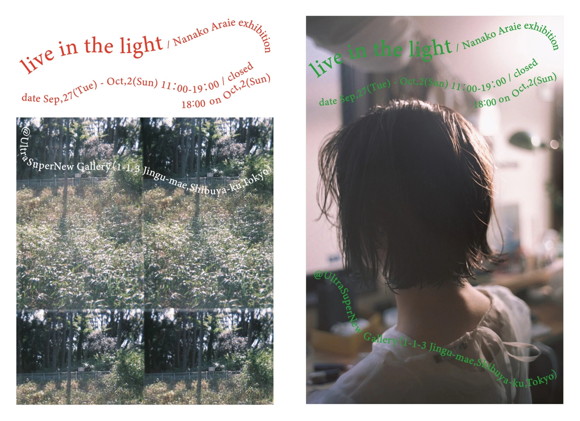 Nanako Araie exhibition / live in the light