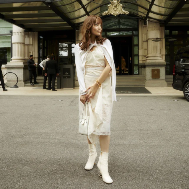 Haruna Kawaguchi in Milan for FENDI SS24 Show