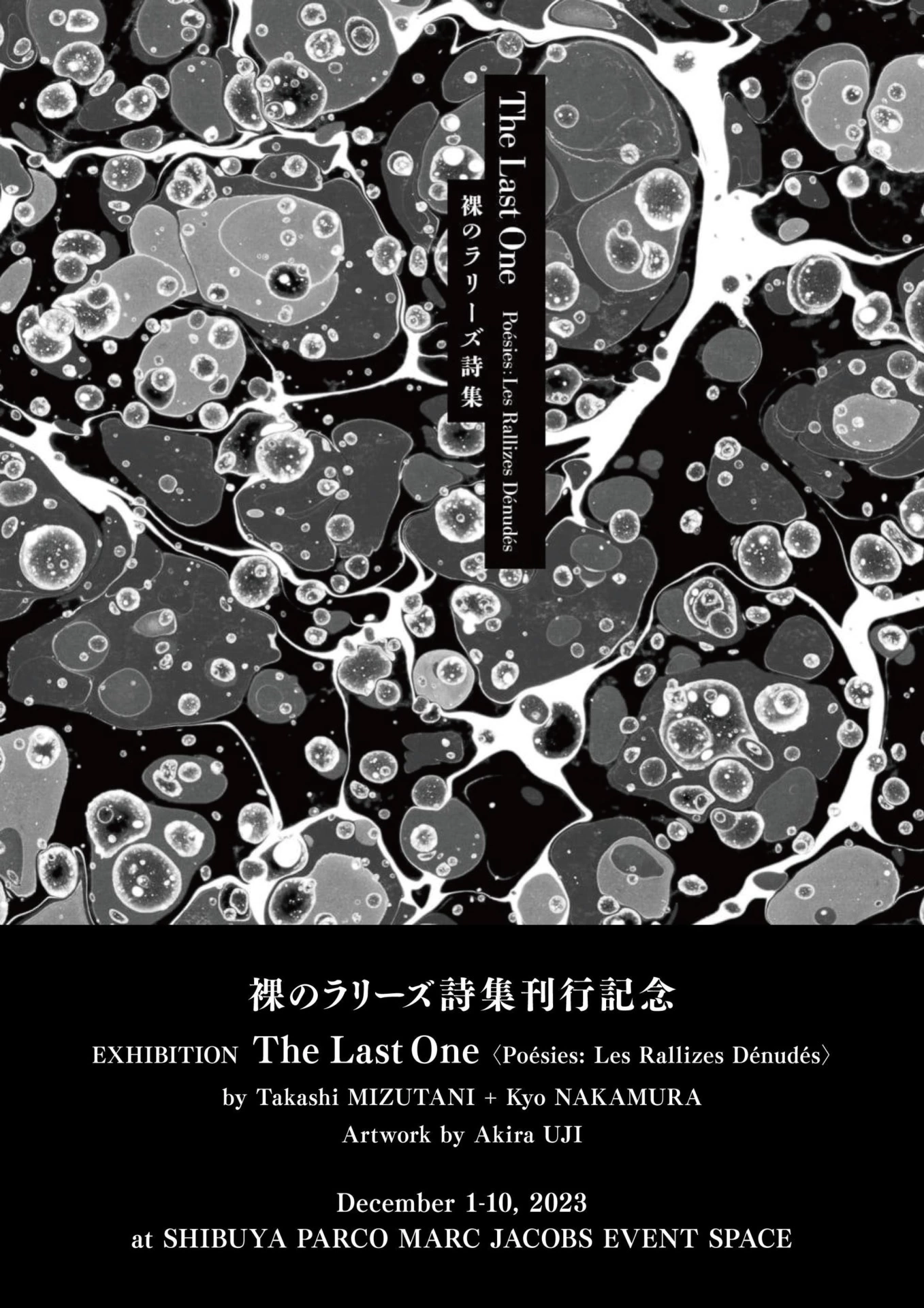 裸のラリーズ詩集刊行記念 EXHIBITION The Last One〈Poesies Les Rallizes Denudes〉by Takashi MIZUTANI + Kyo NAKAMURA Artwork by Akira UJI