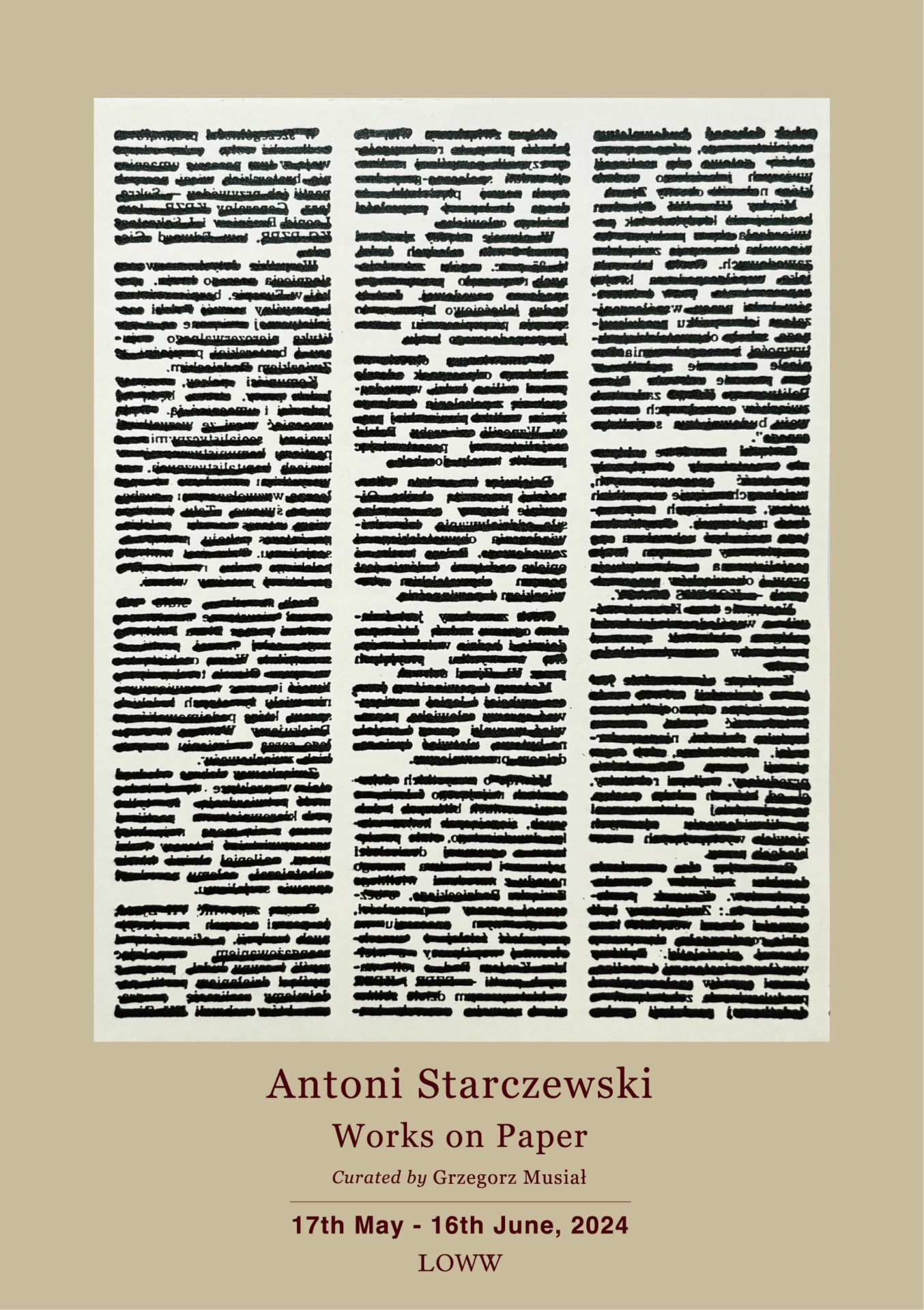 Antoni Starczewski Works on Paper Curated by Grzegorz Musiał