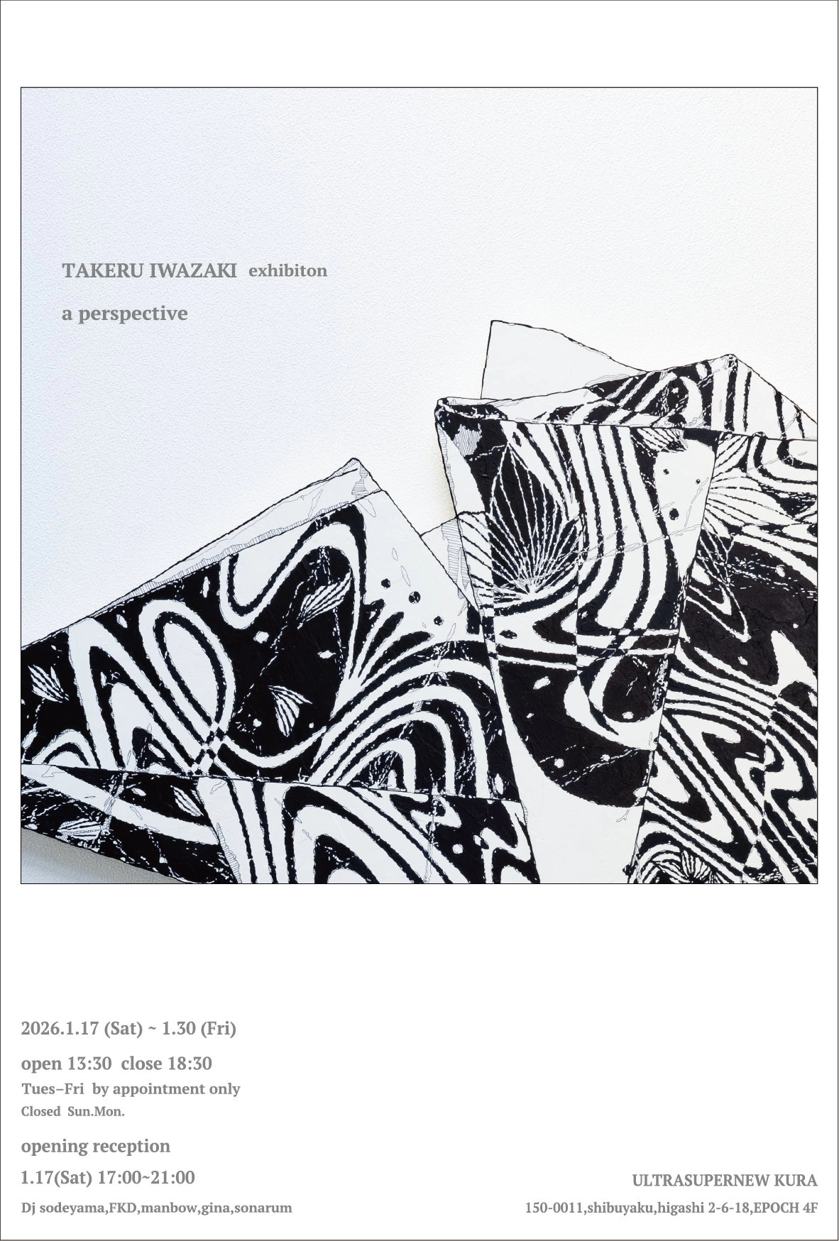 TAKERU IWAZAKI 個展「a perspective」