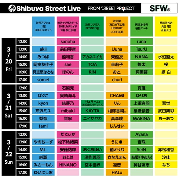 Shibuya Street Live×SFW®