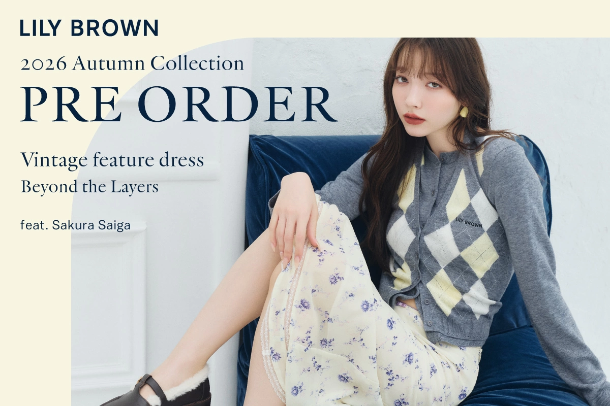 LILY BROWN 2026 Autumn Collection PRE ORDER Vintage Feature Dress Beyond the Layers feat. Sakura Saiga