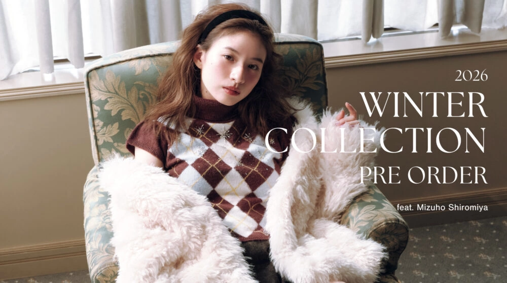 LILY BROWN 2026 WINTER COLLECTION PRE ORDER Heritage Romantic Style feat. Mizuho Shiromiya