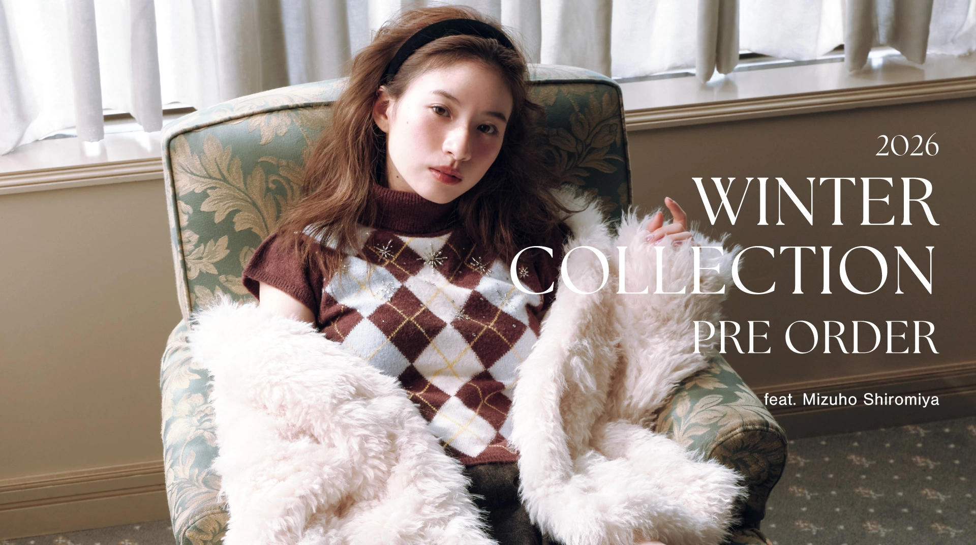 LILY BROWN 2026 WINTER COLLECTION PRE ORDER Heritage Romantic Style feat. Mizuho Shiromiya